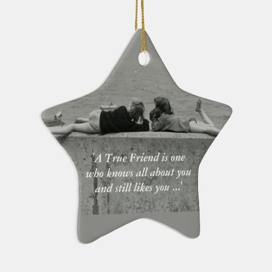 Een echte vriend keramisch ornament (Rechts)