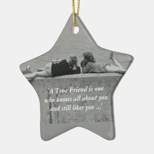 Een echte vriend keramisch ornament (Links)