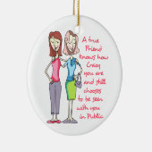 Een echte vriend keramisch ornament (Rechts)