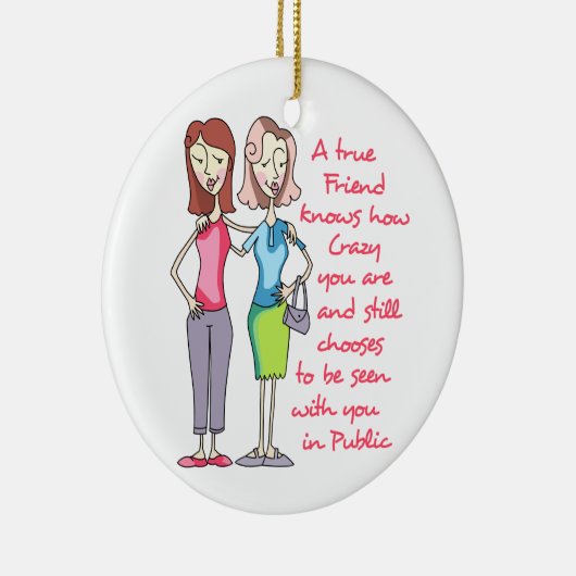 Een echte vriend keramisch ornament (Rechts)