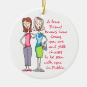 Een echte vriend keramisch ornament (Voorkant)