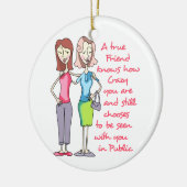 Een echte vriend keramisch ornament (Links)