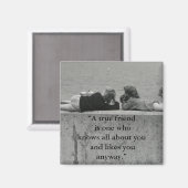 Een echte vriend magneet (Voorkant / Achterkant)