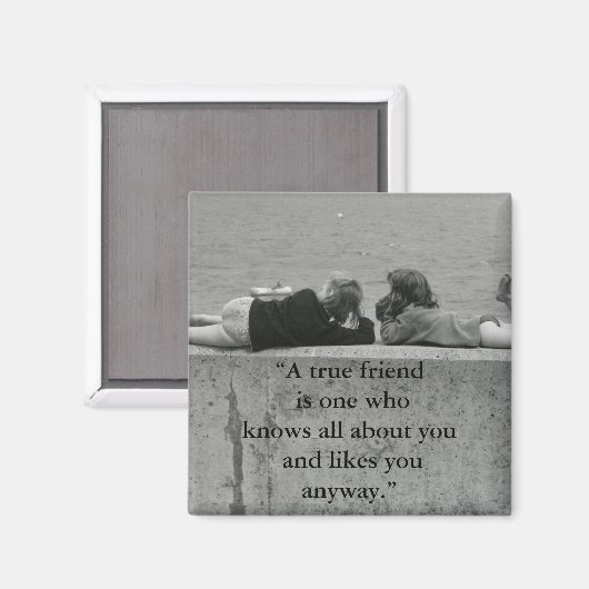 Een echte vriend magneet (Voorkant / Achterkant)