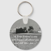 Een echte vriend sleutelhanger (Voorkant)