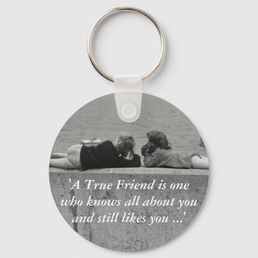 Een echte vriend sleutelhanger (Voorkant)