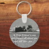 Een echte vriend sleutelhanger (Voorkant)
