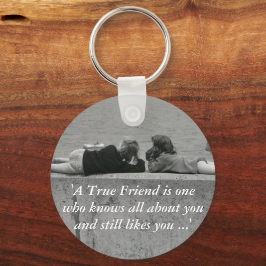 Een echte vriend sleutelhanger (Voorkant)