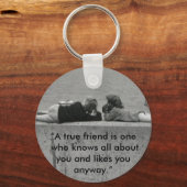 Een echte vriend sleutelhanger (Voorkant)