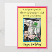 Een echte vriend tilt je op vlak vakantie Kaart (Voorkant / Achterkant)