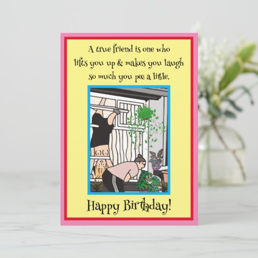 Een echte vriend tilt je op vlak vakantie Kaart (Staand voorkant)