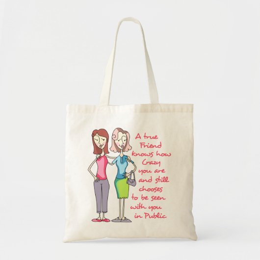Een echte vriend tote bag (Voorkant)