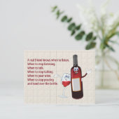 "EEN ECHTE VRIEND WEET WANNEER TE LUISTEREN" BRIEFKAART (Staand voorkant)