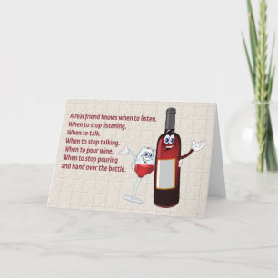 "EEN ECHTE VRIEND WEET WANNEER TE LUISTEREN" KAART