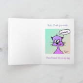 Een echte vriend wenskaart bedankkaart (Binnen)