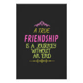Een echte vriendschap is een reis zonder einde perfect poster (Voorkant)