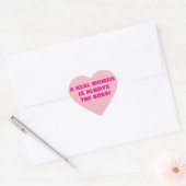 EEN ECHTE VROUW HART STICKER (Envelop)