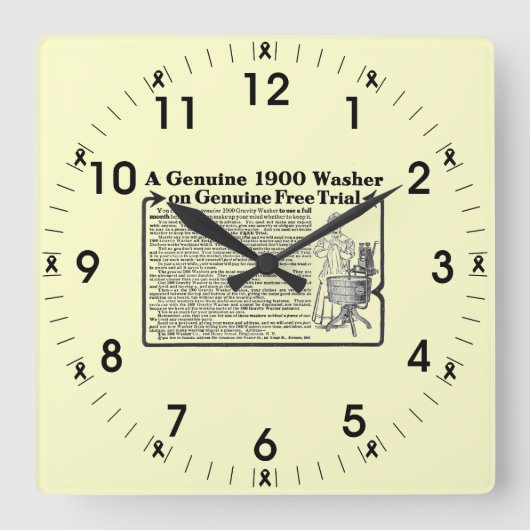 Een echte wandklok van 1900 Washer (Voorkant)