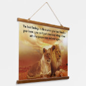 Een echtpaar dat samen zit hangend wandkleed (Gebogen)