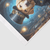 Een edele labrador hond die gitaar speelt - tissuepapier (Detail)