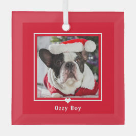 Eén EDITABLE COLOR Custom Photo Ornaming Glas Ornament