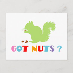 Een eekhoorn heeft noten? briefkaart