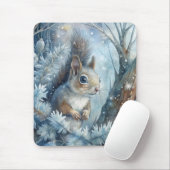 Een eekhoorn in de winter muismat (Met muis)