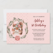 Een eekhoorn in een Flower Lijst Kaart (Voorkant)