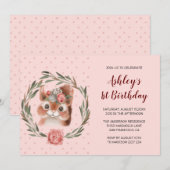 Een eekhoorn in een Flower Lijst Kaart (Voorkant / Achterkant)