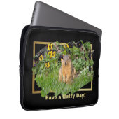 Een Eekhoorn van de Nutty Day hebben Laptop Sleeve (Voorkant Rechts)