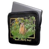 Een Eekhoorn van de Nutty Day hebben Laptop Sleeve (Voorkant Links)