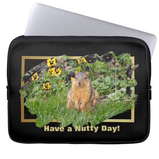 Een Eekhoorn van de Nutty Day hebben Laptop Sleeve (Voorkant)