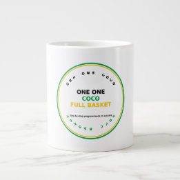 Een Een Coco Volle Mand Grote Koffiekop