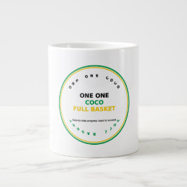 Een Een Coco Volle Mand Grote Koffiekop