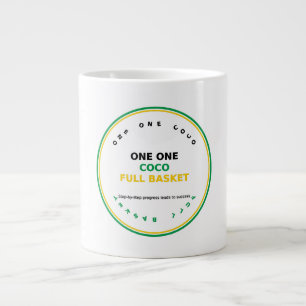 Een Een Coco Volle Mand Grote Koffiekop