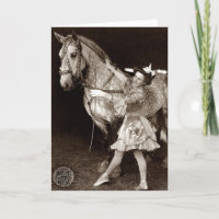 Een een meisje en Paard van het Circus