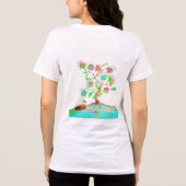 Een eend en een boom des levens Tri-Blend shirt (Achterkant)