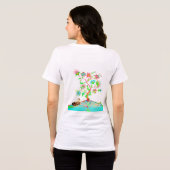 Een eend en een boom des levens Tri-Blend shirt (Achterkant volledig)