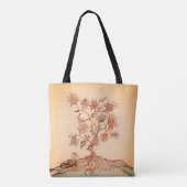 Een eend en een boom tote bag (Achterkant)