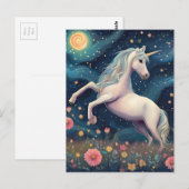Een eenhoorn in de Sterrennacht Briefkaart (Voorkant / Achterkant)