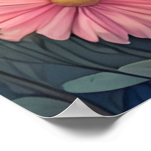 Een eenhoorn in de Sterrennacht Poster (Hoek)