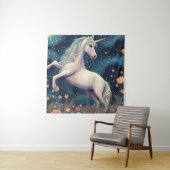 Een eenhoorn in de Sterrennacht Wandkleed (In situ)