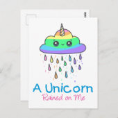 Een Eenhoorn Regende Op Me Briefkaart (Voorkant / Achterkant)