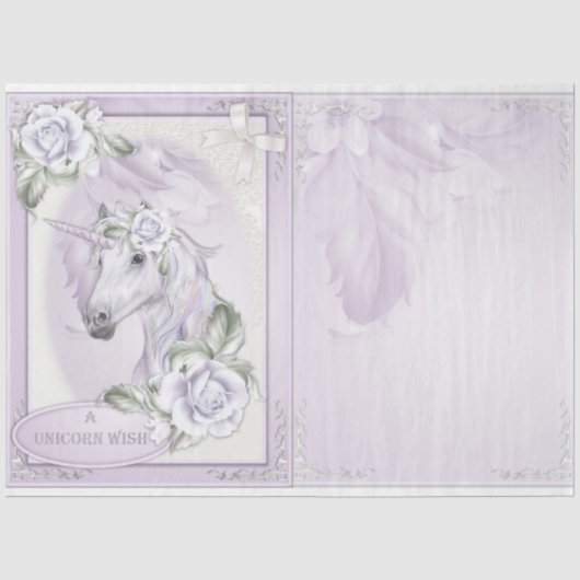 Een Eenhoring Fantasie Serie Design 2 Tissuepapier (Voorkant)