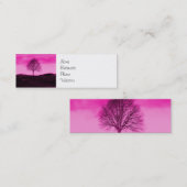 Een eenlijns Silhouette Hot Pink Landschap Mini Visitekaartje (Voorkant / Achterkant)
