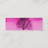 Een eenlijns Silhouette Hot Pink Landschap Mini Visitekaartje (Achterkant)
