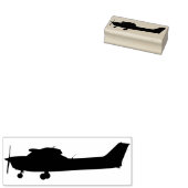 Een eenmotorig vliegtuig rubberstempel (Gestempeld)