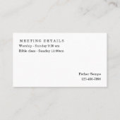 Een eenvoudig en modern Visitekaartje voor uw kerk (Achterkant)