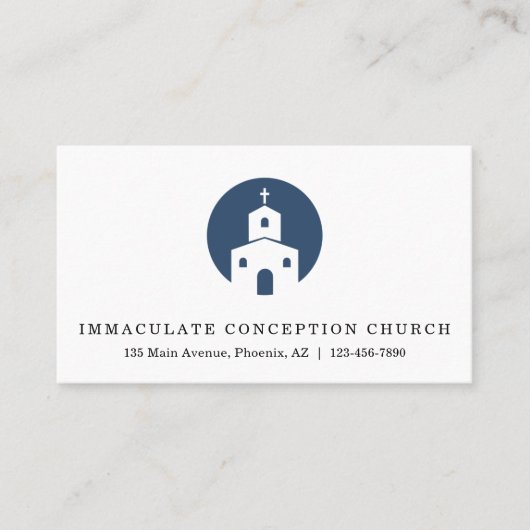 Een eenvoudig en modern Visitekaartje voor uw kerk (Voorkant)