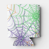 Een eenvoudig Halloween Spin's Web Patroon Blikjeskoeler (Achterkant)
